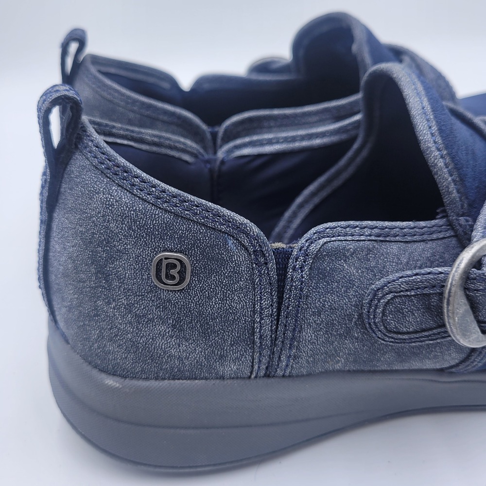 Bzees Navy Blue Slip-On Sneakers with Buckle Detail - Picture 5 of 10